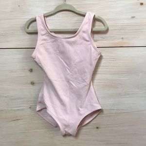 Capezio CC201C pink cotton tank leotard